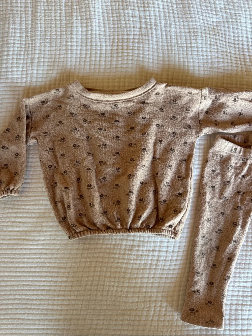 Rylee + Cru Kids Cozy Two-Piece Set in Light pink beige